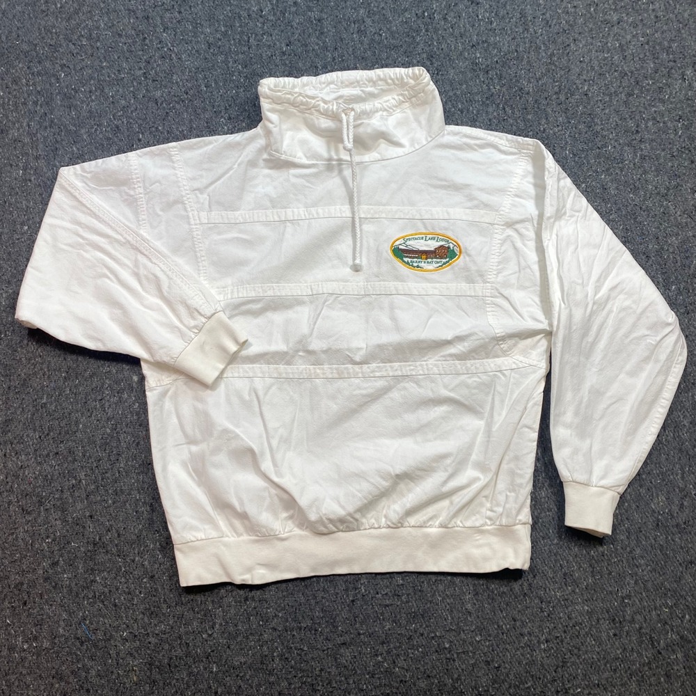 Windswept Pullover Windbreaker Sz M Mens White Gorpcore Spectacle Lake Lodge